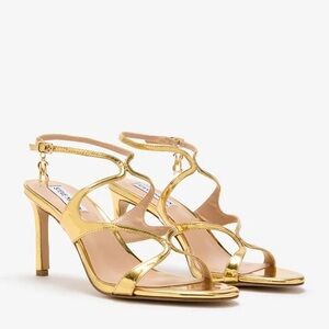 Steve Madden Garcia Metallic Gold Strappy Heels